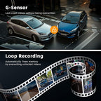 Real 4K 3 Channel Dash Cam Front and Rear Inside, STARVIS 2 HDR Sensor, 5.8GHz Wi-Fi GPS G-Sensor, 4K+1080P+1080P Dash Cam, 64GB Card Included, IR Night Vision, 3.3" IPS Screen, 24Hr Parking Monitor