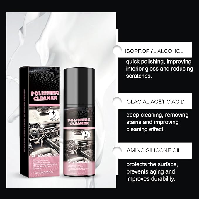 Car Interior Cleaner, Interior Polish Cleaning, Plastic polishing Agent, Interior Detailer Spray, Interior All Purpose Car Cleaner