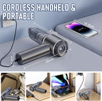 houscly Car Vacuum Portable Cordless 20000PA High Power 4-in-1 Compressed Air Duster & Air Blower & Pump Hand Held Vacuum with Brushless Motor for Car, Home, Office,Camping Ideal Gifts for Men & Women