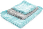 The Rag Company, The Liquid8r, Absorbent 70/30 Blend Microfiber Drying Towel for Cars, Trucks, and SUVs, Safe for Detailing, Scratch-Free, Twist Loop, 1100 GSM, 20x24 Inches, Aqua Blue/Grey