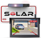Foxpark Solar Wireless Backup Camera, 1080P 5'' Monitor Back Up Camera Systems Wireless, 3 Mins DIY Installation, Reverse Camera for Car, Truck, Van, RV