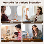 OMOTON TP02 360°Rotating for MagSafe Tripod Mount, Adjustable Aluminum Magnetic Phone Tripod for iPhone 17/16/15/14 Pro Max Air, Foldable Cell Phone Stand Fits Vlog, Gym, Travel Essentials, Orange