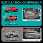 Front Door Pocket Cup Holder Organizer Compatible with 2018-2026 Jeep Wangler JL JLU 4xe Rubicon Sahara & Gladiator JT Accessories, Metal Door Side Insert Storage Box (Not for Power Seats)