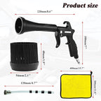 HANDY Tornado Car Cleaning Gun with Rubber Guard and Brass Adjustable Air Flow Nozzle Air Gun for Compressor Pneumatic Tool for Dust Cleaning Car Detailing