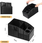 WHHMK Car Storage,Car Backseat Organizers,Support Up to 33 LB of Weight Front Seat Organizer, Floor Organizer for SUV Truck(Carbon fiber texture black)