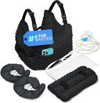 Zomaple Mastectomy Recovery Pillow with Strap, Swirly Gel Pack, Seat Belt Cover & Shower Lanyard – Post-Op Essentials, Breast Augmentation/Reduction & Recovery Supplies – Washable Cover for Comfort