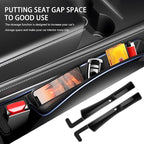 2PCS Car Seat Gap Filler Organizer with Charging Port,Upgrade Cars Gap Filler with Larger Storage Space Reducing Item Loss,Flexible No Drop Seat Guard for Car Storage Organizer