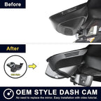 Front 4K Dash Cam Custom fit for Dodge RAM 2500/3500 2019 2020 2021 2022 2023 2024 2025 2026 (Model F), Laramie Big Horn SLT Tradesman Lone Star, UHD 2160P Video, OEM Look App & WiFi, 64GB Card