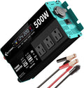 500W Power Inverters Peak 1000W 12V DC to 110V AC Converter for Vehicles USB-C/PD 25W Fast Charging Ports Car Charger Adapter with a Cigarette Lighter Ports Plug Outlet