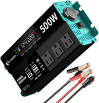 500W Power Inverters Peak 1000W 12V DC to 110V AC Converter for Vehicles USB-C/PD 25W Fast Charging Ports Car Charger Adapter with a Cigarette Lighter Ports Plug Outlet