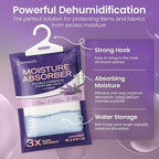 Moisture Absorbers and Humidity Absorber Bags for Closet - 10 Pack High-Efficiency Moisture Absorber and Humidity Packs for Home, Moisture Bags and Dehumidifier Bags for Car Lavender, 10 Pack