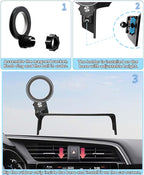 Car Phone Holder for Honda Civic 2016-2021 Accessories Apply to 5/7 Inch Touch Screen Fixed Clip Magnetic Cell Phone Mount Hands-Free 360 Degree Rotation