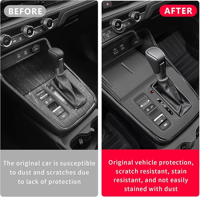 Temmis Center Console Silicone Organizer Wrap for Honda CRV 2023-2026 (Gasoline & Hybrid), Full-Wrap Center Consel Electrostatic adsorption Cover for Honda CRV-Red