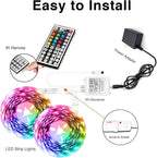 dalattin LED Strip Lights 200ft Lights Strip for Bedroom, Desk, Indoor Room Bedroom Brithday Gifts Decor with 44 Keys Remote and 24V Power Supply Color Changing Lights,2 Rolls of 100ft