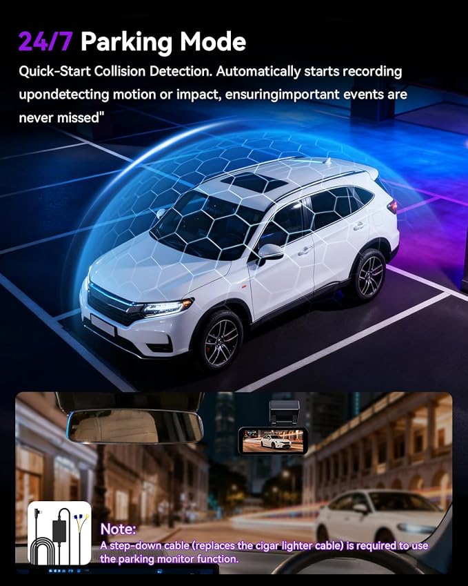 4K/2.5K Dash Cam Front and Rear, Dual Dash Camera for Cars, Included 64GB Card, Built-in Wi-Fi GPS,Car Camera with 3.20" IPS Screen,UHD Night Vision, Loop Recording, WDR, 24H Parking Monitor