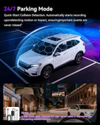 4K/2.5K Dash Cam Front and Rear, Dual Dash Camera for Cars, Included 64GB Card, Built-in Wi-Fi GPS,Car Camera with 3.20" IPS Screen,UHD Night Vision, Loop Recording, WDR, 24H Parking Monitor