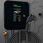 MACH 2:Fast Level 2 EV Charger 48 amp Garage-pro wall-Mount. Electric Vehicle Charging Station 4 Nema 14-50 Outlet. J1772 car Connector. Key Accessories: 30ft Cable & Tesla NACS evse Portable Adapter