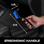 Viking Carpet Cleaning and Scrub Brush for Floor Mats, Cleaning Brush for Car Interior and Home, Black and Blue, 8.3 inch x 2.5 Inch