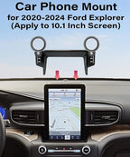 Car Phone Holder for Ford Explorer 2020 2021 2022 2023 2024 Accessories Apply to 10.1 Inch Touch Screen Fixed Clip MagSafe Passenger Cell Phone Mount Handsfree 360° Rotation