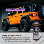 PRV AUDIO Wet Look Gel Tire Shine Dressing | High Gloss Tire, Trim, Plastic & Rubber – Restores Deep Black Shine and Protection | No Sling & Dries Quickly 16 fl oz Kit with Applicator - Grape Scent