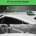 Ordenado 15°Curved Car Wash Brush with Long Handle, 43" Car Cleaning Brush with Extension Pole, Microfiber RV Wash Mop Scratch-Free, Exterior Washer Mop for Washing Roof Truck Camper SUV Caravan Green