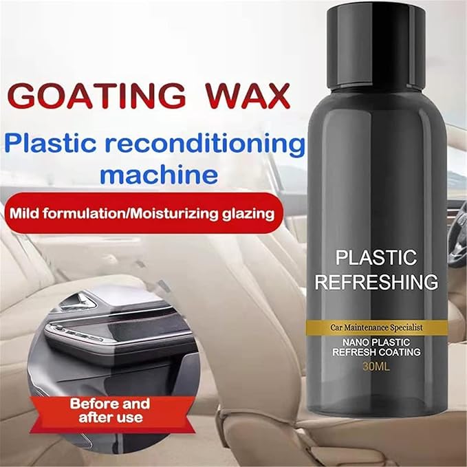 Plastic Cleaner & Restorer,Nano Plastic Refreshing Coating,Car Plastic Parts Retreading Agent,Car Plastic Restorer Prevents Drying Aging,Plastic Care for Cars,Truck,Motorcycle (50ml-2pcs)