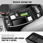 2PCS Center Console Organizer Compatible with Ford Escape 2020-2025 2026 Armrest Storage Box and Dashboard Tray Behind 8-inch Screen Dash Insert Tray Interior Accessories-ONLY FIT 8" display