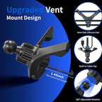 Magnetic Phone Holders for Your Car, Magsafe Cooling Car Mount Charger, Vent & Dashboard Cell Phone Mount, 15W Wireless Fast Charging for iPhone & Android, 360 Rotatable & Hands Free, Car Accessories