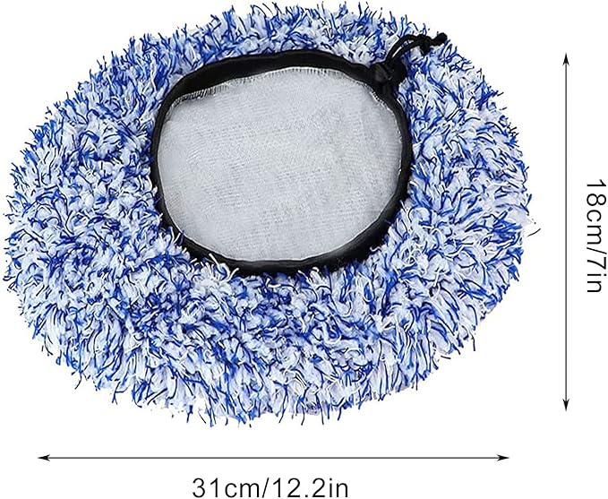 Microfibre Car Brush Cover, 2 Pieces Brush Cover for SB Washers/Wash Box Brush, Scratch-Free Car Washing,Universal Wash Mitt for Gentle Car Wash & Car Care - Blue