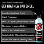Adam's Polishes Odor Neutralizer (Fresh Scent, 16oz) - Car Air Freshener Spray That Eliminates Harmful Odors from Car Interior Accessories, Leather, Carpet, Upholstery & Pet Odors