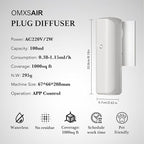 Waterless Wall Plug in Diffuser - Coverage 700 Sq.FT - Nanotechnology Plug in Scent Diffuser for Essential Oils- for Hotel and Home or Office - Smart Bluetooth APP Operation(White)