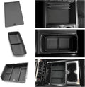 for 3PCS Center Console Organizer Tray&Console Tray Compatible with 2014-2018 Chevy Silverado/GMC Sierra 1500& 2015-2019 Silverado&Sierra 2500HD/3500HD - Full Console w/Bucket Seats Only