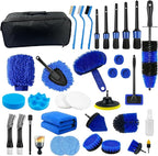 Auto Detailing Brush Kit, 36 Pieces, PP Multipurpose Soft Cleaning Tool Set with Scratch-Free Brushes for Interior, Exterior, Wheels, Dashboard, Seats