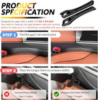 Junecarp 2PCS 2-in-1 Car Seat Gap Filler Organizer with Storage Slots,No Drop Car Gap Seat Filler for Storing Items,Universal in Between Cars Seats Catcher Cars Interior Accessories
