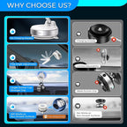 Vacuum Magnetic Phone Holder, Vacuum Magnetic Car Phone Mount, Vacuum Suction Phone Holder for Car/Gym/Kitchen/Mirror/Smooth Surface, Compatible with Magsafe iPhone and All Smartphones