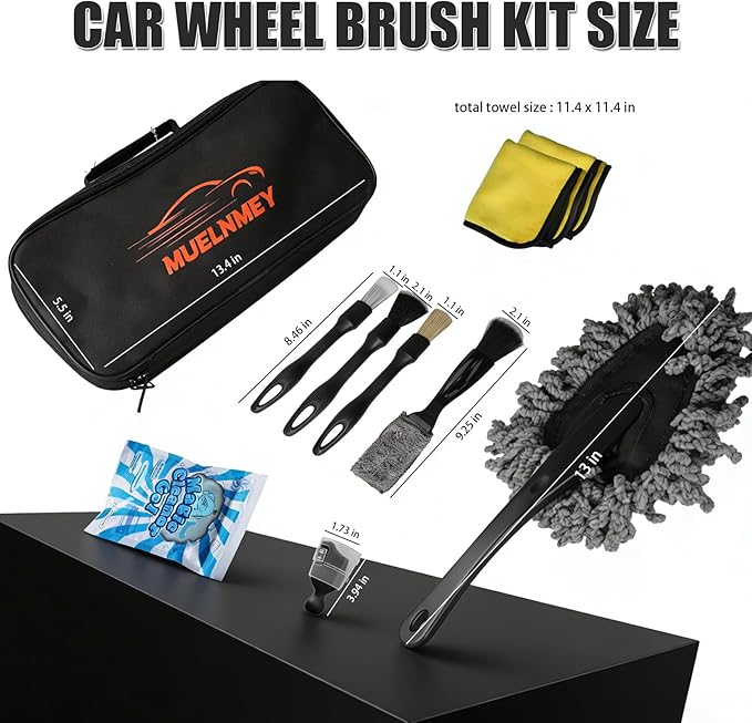 10PCS Car Detailing Brush, Ultra Soft Boar Hair Brush, Car Interior Detail Brush, Fiber Brush, Car Dust Removal Brush, Car Cleaning Gel, Car Interior Cleaning Kit for Trucks, Cars, RVs, SUVs