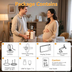 Wireless Baby Car Camera 5" HD 1080P IPS Anti-Glare Screen USB Powered, Temperature Alert, Night Vision & VOX Mode, 360° Rotatable Rear Facing Carseat Monitor Newborns Travel Essentials Gifts