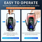 Wireless Car Charger Mount Automotive Electric Induction 15W Wireless Charger Car Auto Clamping Car Phone Holder Mount Wireless Charging Mount Vent Phone Holde Compatible with Android (Silver)