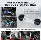 Autorder 2PCS Center Console Organizer for 2021-2024 Toyota Venza Accessories Armrest Storage Box Secondary Insert Tray Center Console Armrest Tray with Nonslip Mats