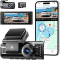 AZDOME ADAS Dash Cam Front and Rear, 4K+2.5K UHD Dash Camera for Cars, 64GB Card Included, Voice Control, Bulit-in 5.8GHz Wi-Fi GPS, 3.19'' IPS Screen Dashcam, Night Vision, 24H Parking Mode M550 Pro