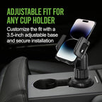 Cellet Car Phone Holder Mount, Car Cup Phone Holder Mount, Compatible with Apple iPhones, Samsung Galaxy, Motorola Moto Google Pixel Smartphones (Fits for Tesla Model 3 Y S X) 6.5-Inch
