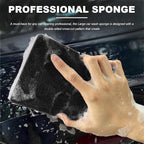 Car Wash Sponge, Large Scratch-Free Cross Cut Sponge for Soap and Rinseless Washing, Durable Ultra Soft Foam Grid Extra Absorbent Car Cleaning Sponge Pad, Car Accessories (Black)