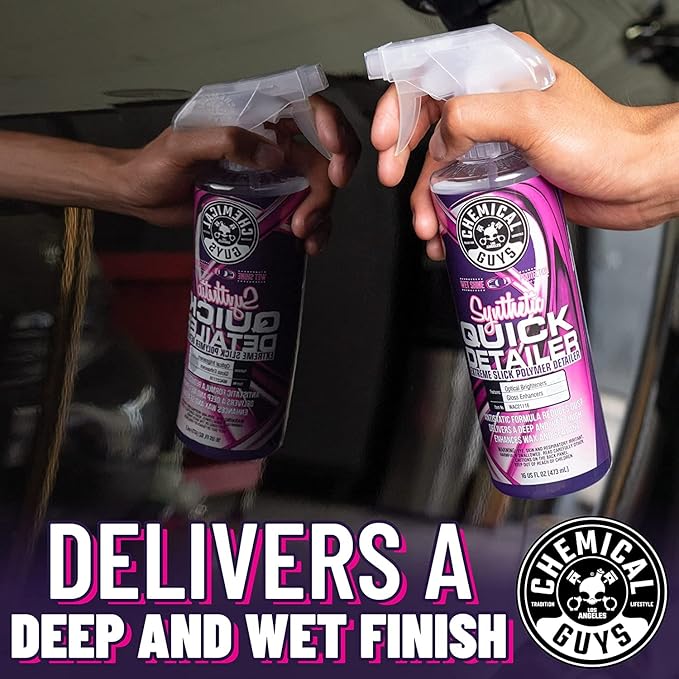 Chemical Guys WAC2111602 Synthetic Quick Detailer, Extreme Slick Polymer Detailer, Great for Cars, Trucks, SUVs, Motorcycles, RVs & More, 16 fl oz (2 Pack)