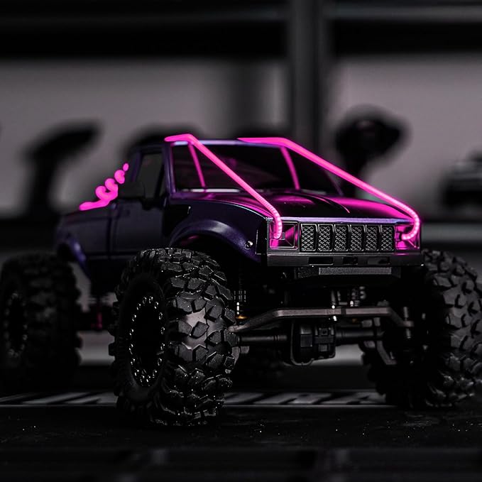INJORA RC LED Strip Lights Flexible Cuttable for TRX4M SCX24 1/24 1/18 Crawlers Upgrade(5 Color)