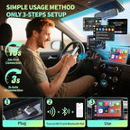 2026 Upgraded 2-in-1 Wireless CarPlay Adapter & Android Auto Wireless Adapter, Bluetooth Car Adapter for Wired to Wireless, Fast & Stable Auto-Connect, 5G WiFi & BT 5.4, Plug & Play (USB-C/A)