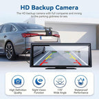 Wireless CarPlay Screen 8.1" Portable Car Stereo with CarPlay iOS & Android Auto 2K Dash Cam 1080P Backup Camera Bluetooth Voice Control GPS Compatible with Most Cars Trucks SUVs Vans