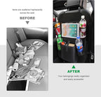 Car Seat Back Organizer, Auto Multi-Pockets Backseat Storage Bag with Tablet Holder, Waterproof Oxford Cloth Seat Back Protector Kick Mat for Most Vehicles, Car Accessories (Style A)