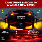 6Pcs Car Underglow Neon Accent Strip Lights 252 LEDs RGB 8 Color Sound Active Function Music Mode with Wireless Remote Control Underbody Light Strips for Car Van SUV Truck, 2 Years Warranty