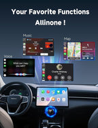 Aimoon 2026 Upgraded Wireless CarPlay Adapter for iPhone＆Android, Car Play Mini Wired to Wireless Adapter for CarPlay ＆Android Auto Plug and Play Stable Connection & No Latency for iPhone iOS 10+