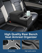 Upgraded Center Console, Truck Bench Front Seats Center Console Organizer and Storage, Cup & Phone Holder for Minivan, SUV, Middle Van